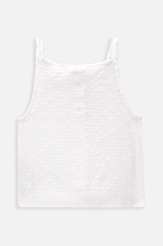 Dziewczynka Coccodrillo top bawełniany dziecięcy WC4140501HGK biały