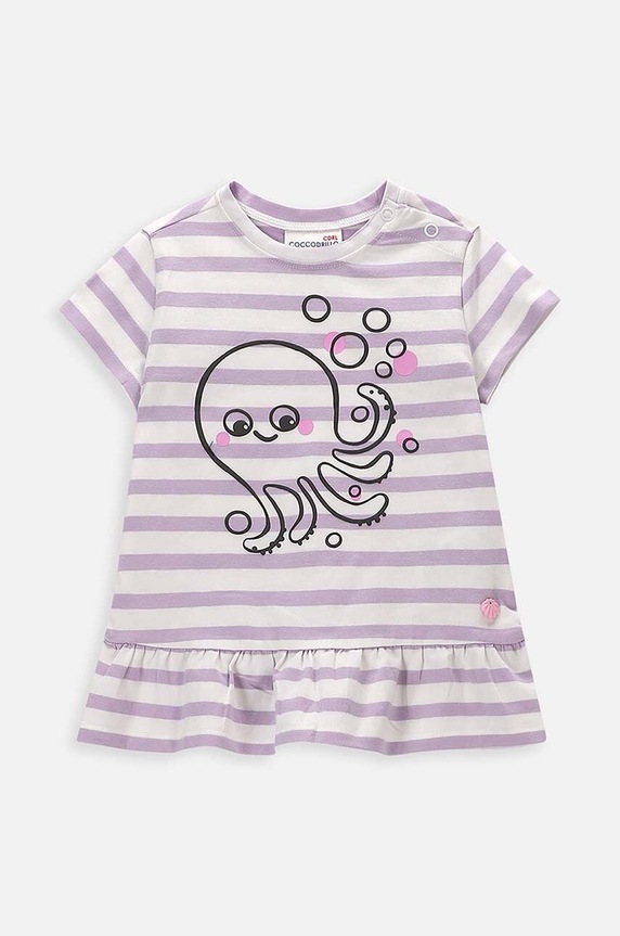 Coccodrillo t-shirt niemowlęcy z elastanem fioletowy WC4144601OWN