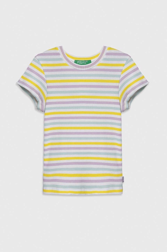 United Colors of Benetton t-shirt dziecięcy okrągły multicolor 3W5BG10D4.P.Seasonal