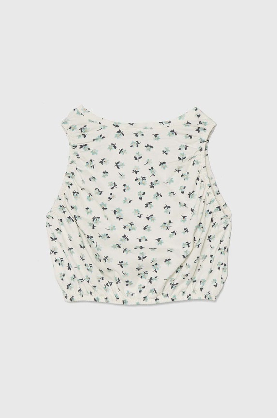 Dětský bavlněný top United Colors of Benetton 3M39CH01P.G.Seasonal béžová SS24