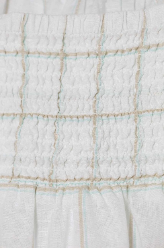 DÍVKA Dětská lněná halenka United Colors of Benetton 56A9CQ02Q.G.Seasonal bílá