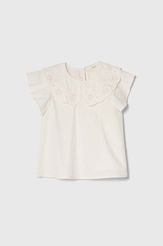 Παιδική βαμβακερή μπλούζα United Colors of Benetton casual μπεζ 5EW7GQ01W.P.Seasonal