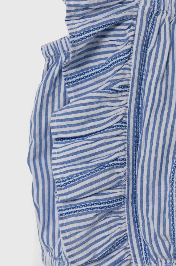 Dziewczynka United Colors of Benetton top bawełniany dziecięcy 5VBXCH005.G.Seasonal niebieski