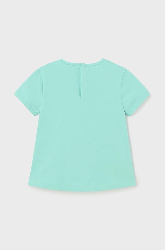 Mayoral t-shirt niemowlęcy 1014.4Q.Baby.PPYH turkusowy SS24