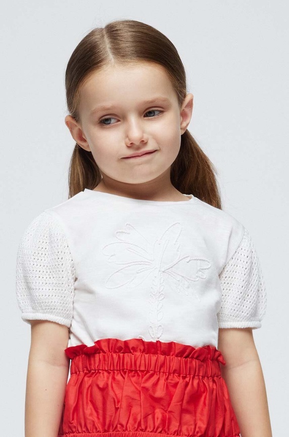 Mayoral t-shirt in cotone per bambini 3085.6F.Mini.PPYH beige