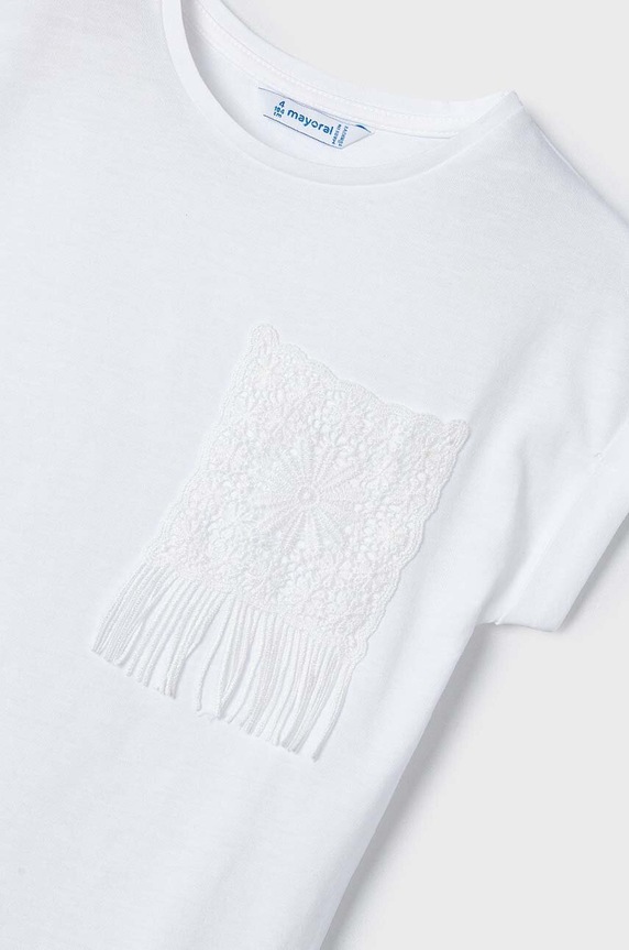 Mayoral t-shirt dziecięcy kod QR do gry biały 3087.6H.Mini.PPYH
