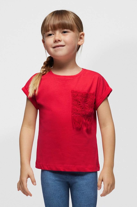 Mayoral t-shirt dziecięcy kod QR do gry pozostałe fioletowy 3087.6H.Mini.PPYH