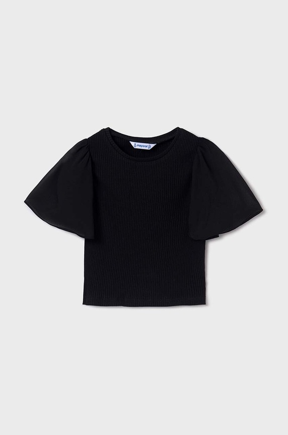 Mayoral t-shirt dziecięcy 6004.8E.Junior.PPYH czarny SS24
