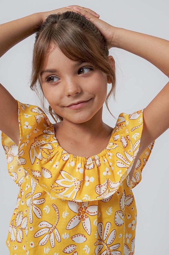 Dětská halenka Mayoral 6024.8E.Junior.PPYH žlutá
