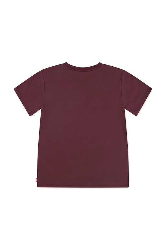 Levi's t-shirt dziecięcy LVG BATWING CHEST HIT TEE 3EK826 bordowy SS26