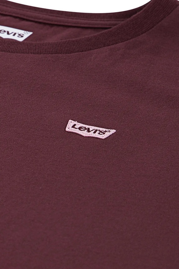 Dziewczynka Levi's t-shirt dziecięcy LVG BATWING CHEST HIT TEE 3EK826 bordowy