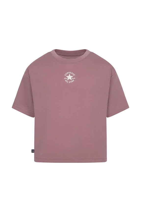 Converse tricou de bumbac pentru copii print roz 4CD915