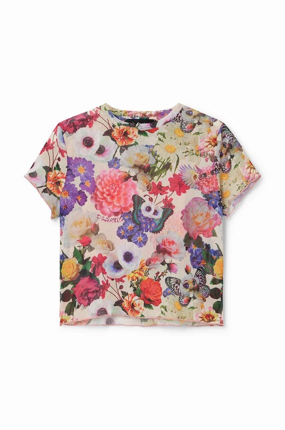 Desigual t-shirt bawełniany dziecięcy 24SGTK04 multicolor SS24