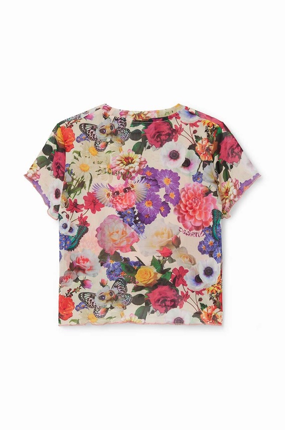 Dziewczynka Desigual t-shirt bawełniany dziecięcy 24SGTK04 multicolor
