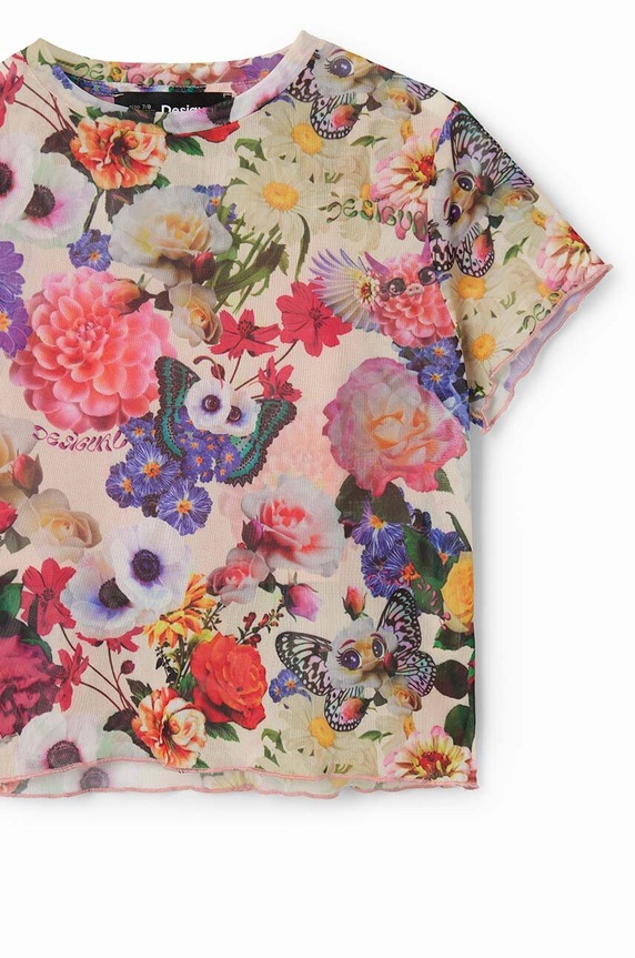 Desigual t-shirt bawełniany dziecięcy multicolor 24SGTK04