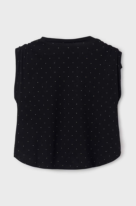 Mayoral top bawełniany dziecięcy 6020.8C.Junior.PPYH czarny SS24