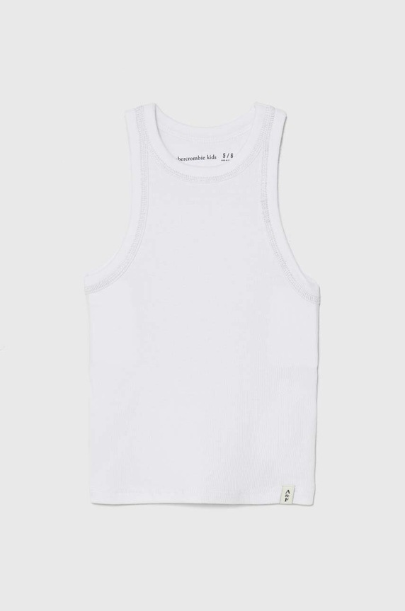 Abercrombie & Fitch top dziecięcy z elastanem biały KI239.4046