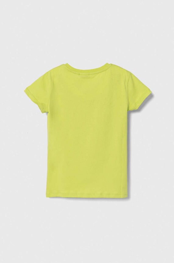 Pinko Up tricou de bumbac pentru copii S4PIJGTH170 verde SS24