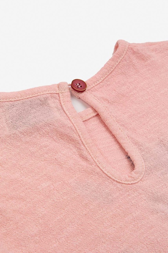 Bobo Choses t-shirt bawełniany niemowlęcy różowy 124AB011