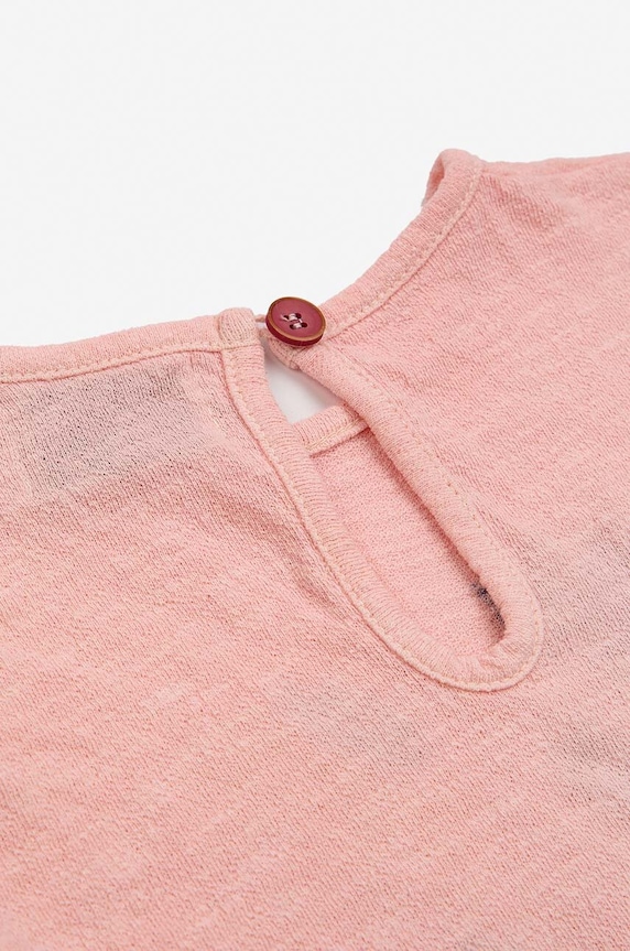 Bobo Choses t-shirt bawełniany niemowlęcy różowy 124AB011