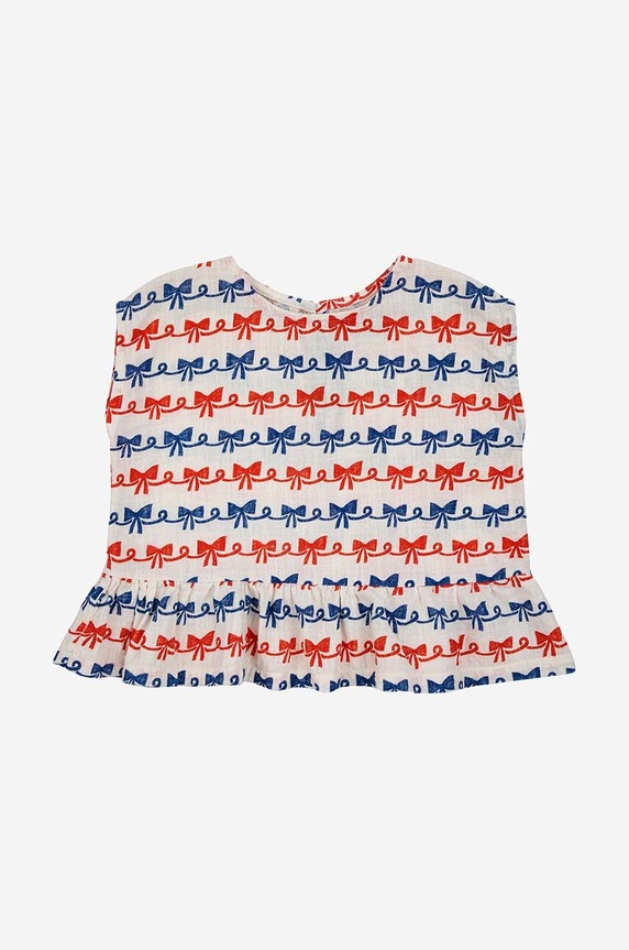 Bobo Choses top din bumbac pentru copii cu modele alb 124AB017