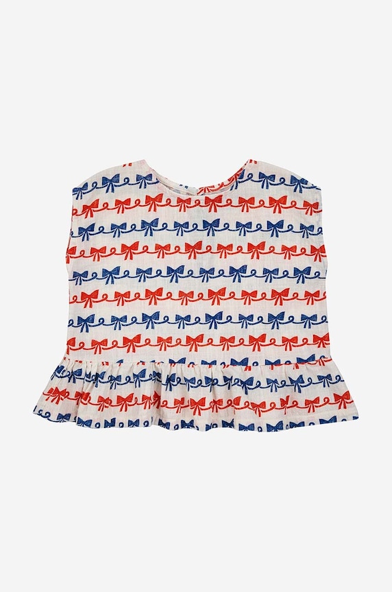 Bobo Choses top din bumbac pentru copii cu modele alb 124AB017