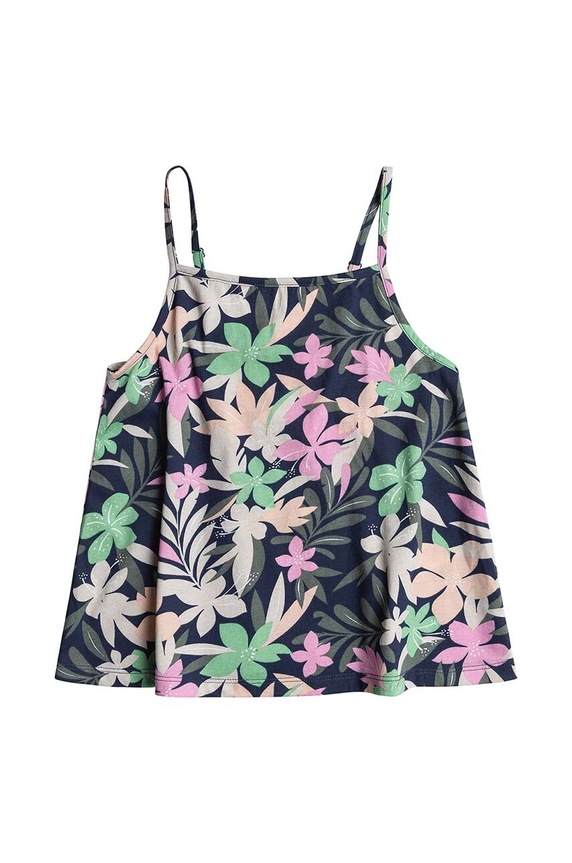 Παιδικό βαμβακερό τοπ Roxy BAILA PA MI ERGKT03250 σκούρο μπλε SS24