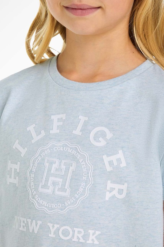 Tommy Hilfiger t-shirt bawełniany dziecięcy KG0KG07855.116.122.PPYH niebieski