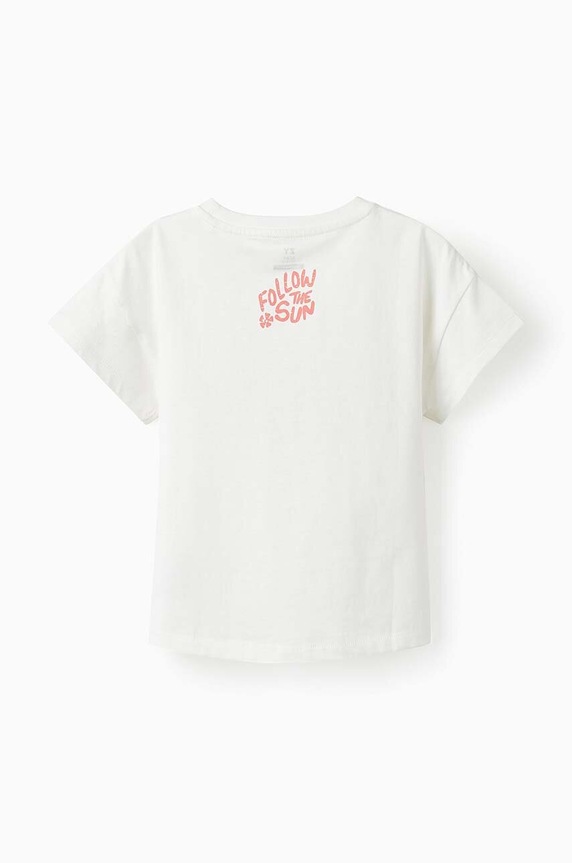 zippy t-shirt bawełniany dziecięcy 3106095501 biały SS24