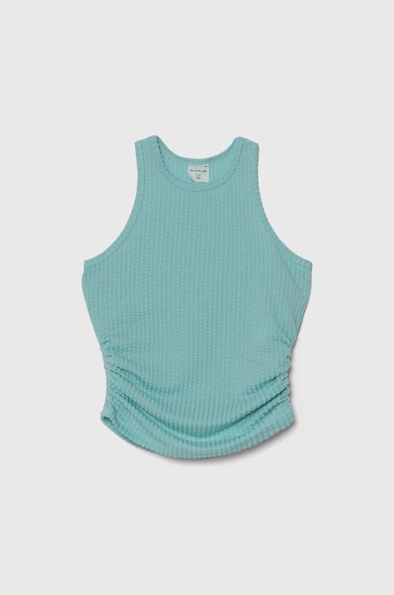 Abercrombie & Fitch top dziecięcy z elastanem turkusowy KI239.4072