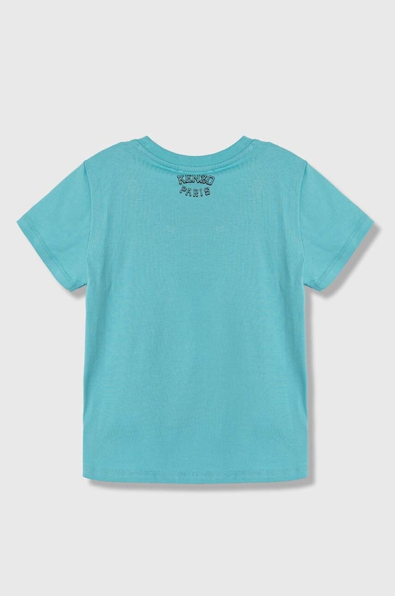 Детска памучна тениска Kenzo Kids син K60836.114.150