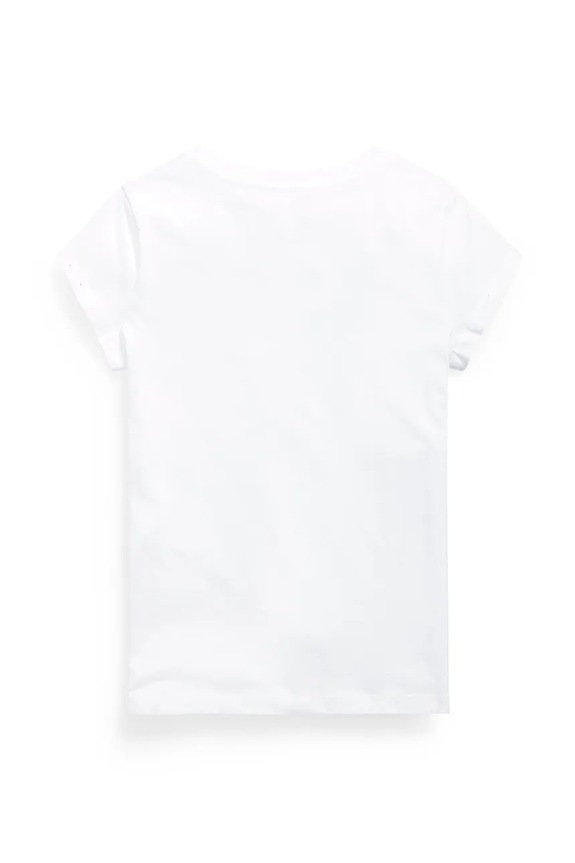 Fete Polo Ralph Lauren tricou de bumbac pentru copii 313833549064 alb