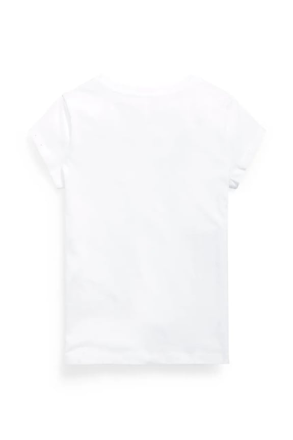 Fete Polo Ralph Lauren tricou de bumbac pentru copii 313833549064 alb