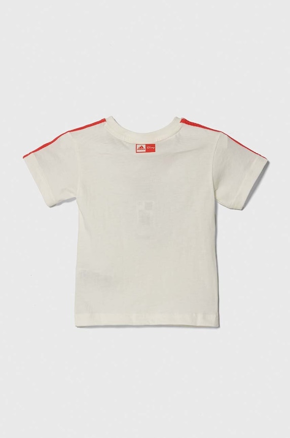adidas t-shirt bawełniany dziecięcy x Disney IN7280 beżowy SS24
