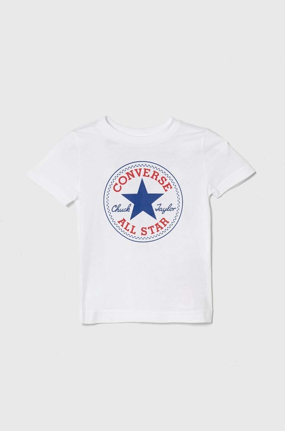 Converse tricou de bumbac pentru copii print alb 866500