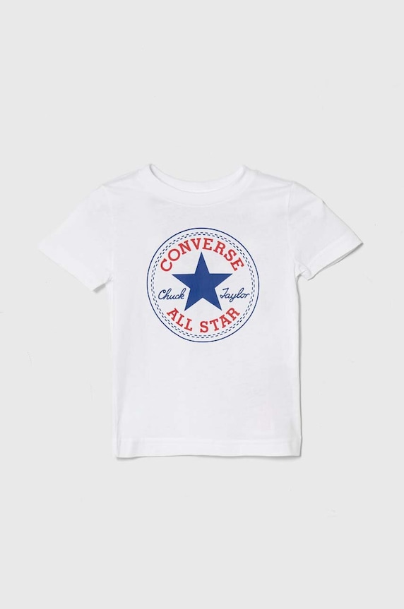Converse tricou de bumbac pentru copii print alb 866500