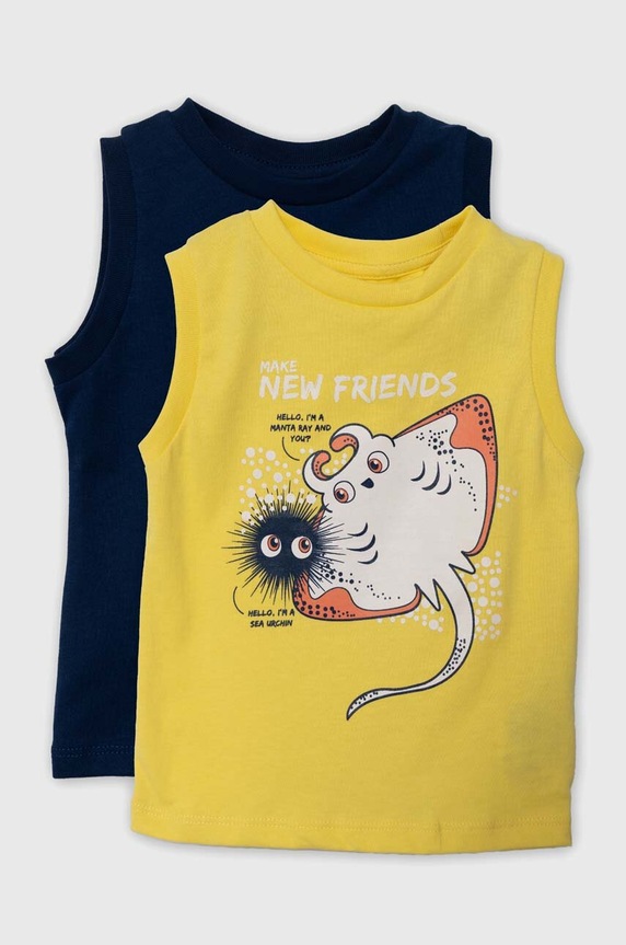 Pamučni top za bebe zippy 2-pack print zlatna 3105939901