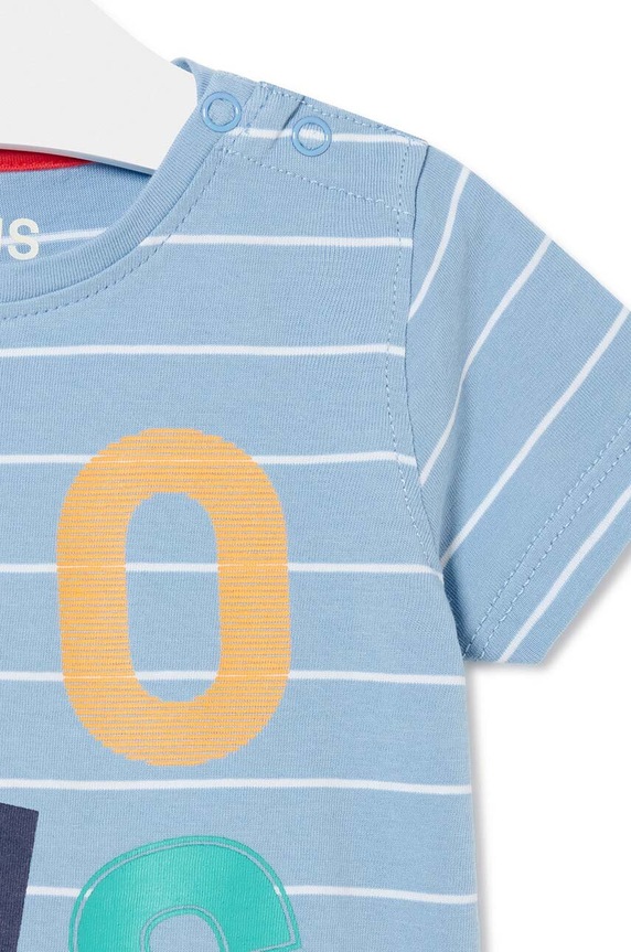 Tous tricou de bumbac pentru copii albastru Casual.2015