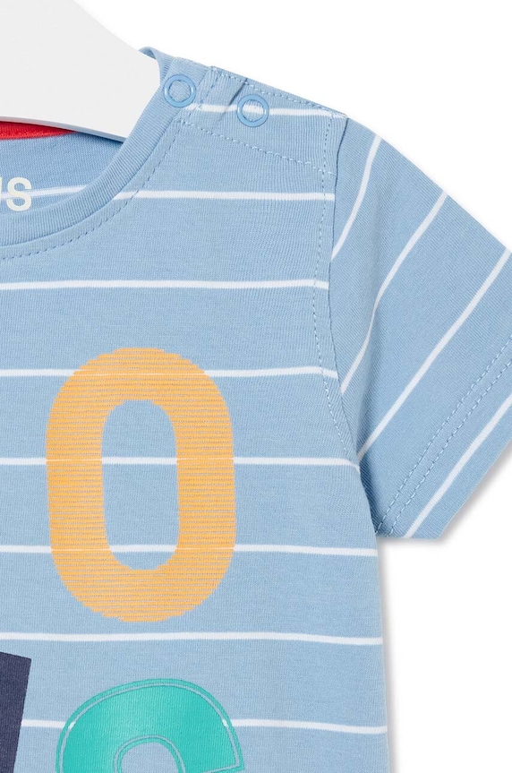 Tous tricou de bumbac pentru copii albastru Casual.2015