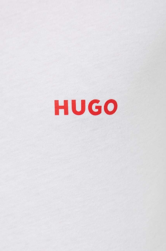 HUGO t-shirt bawełniany 3-pack T-SHIRT RN TRIPLET P 50493972 biały
