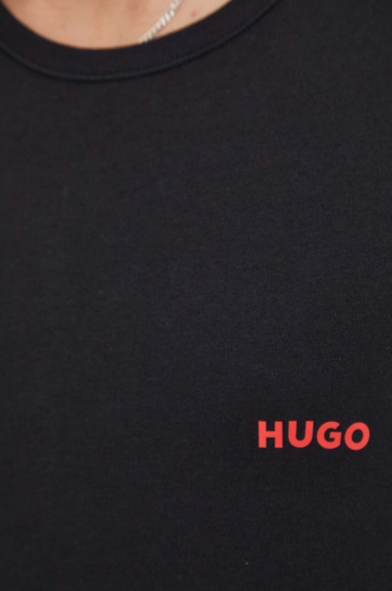 HUGO pamut póló 3 db 50493972 fekete