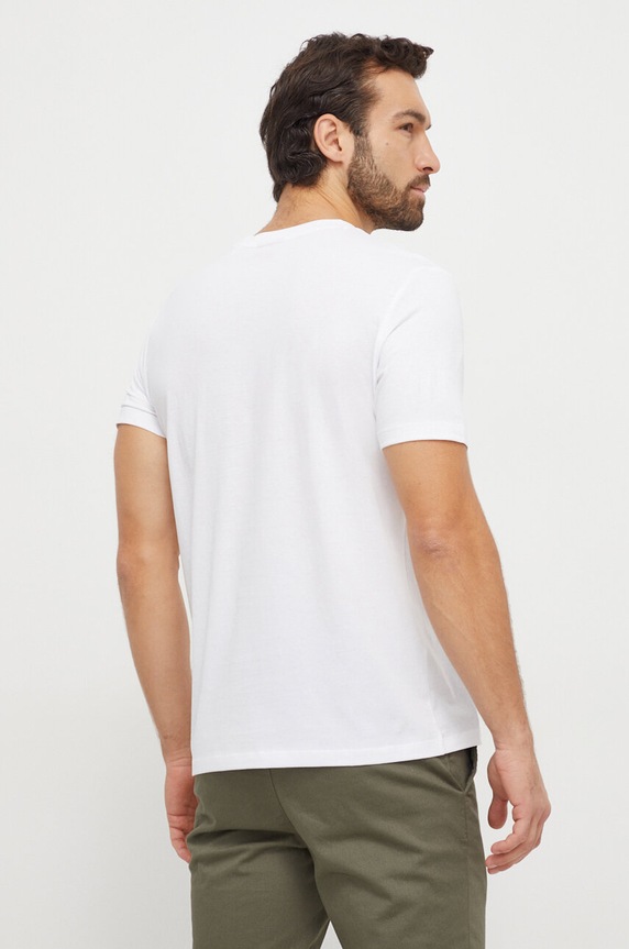 Bavlněné tričko HUGO 50506996 bílá SS24