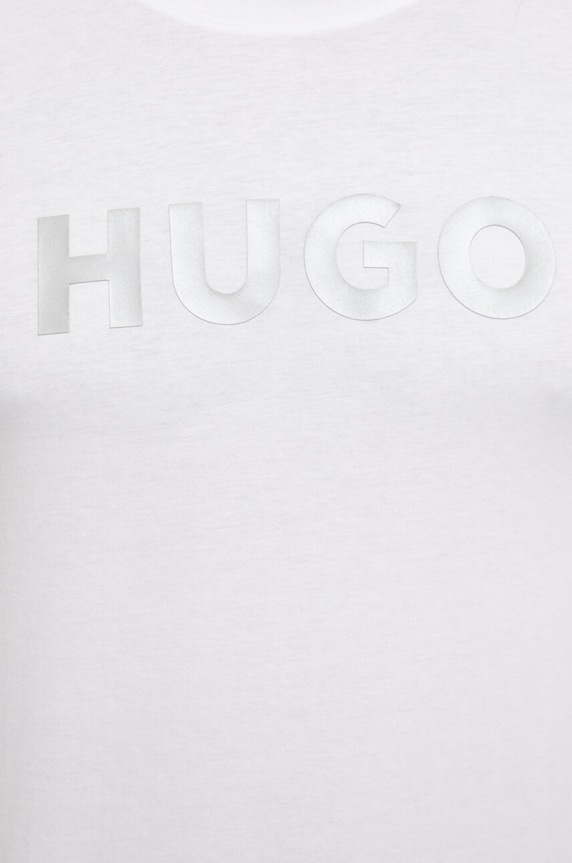 Bavlněné tričko HUGO bílá 50506996