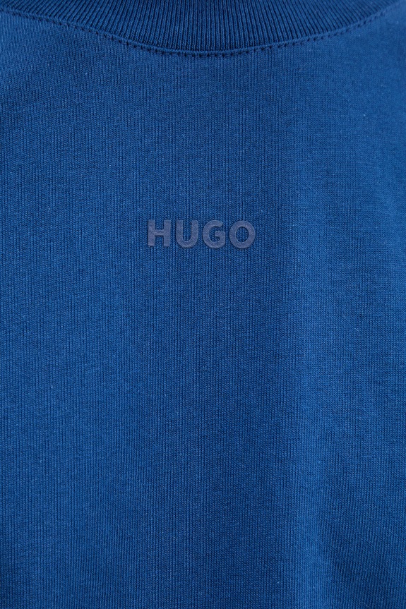 HUGO tričko s dlhým rukávom pánske bavlnené Daposo 50511029 modrá
