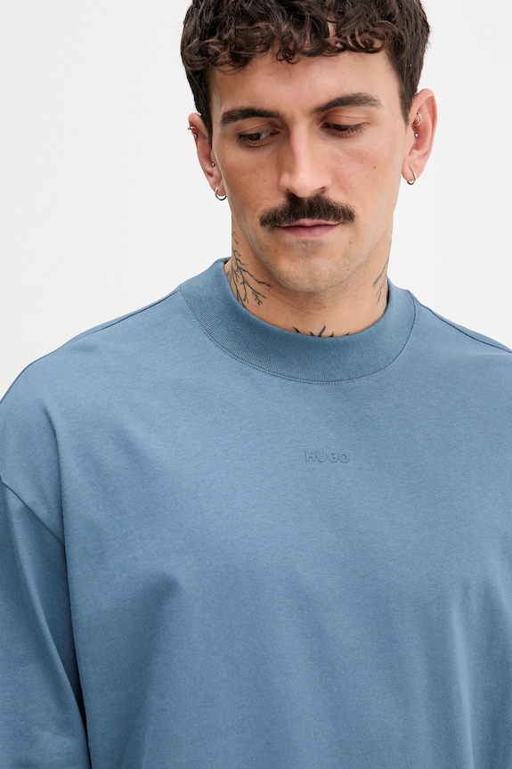HUGO longsleeve bărbătesc din bumbac Daposo albastru 50511029