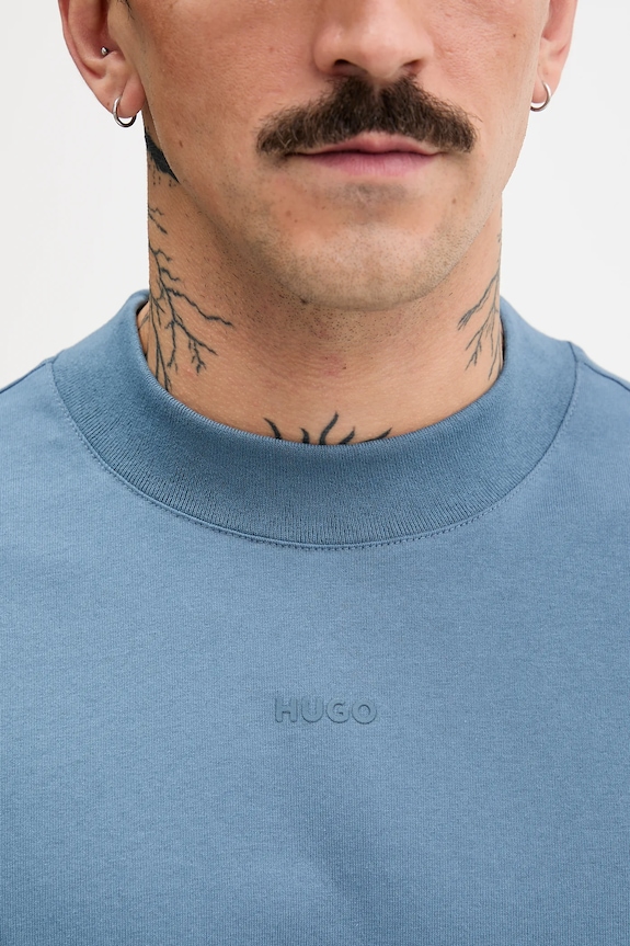 HUGO longsleeve bărbătesc din bumbac Daposo 50511029 albastru