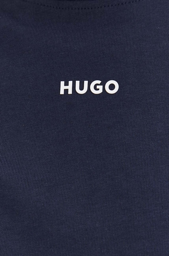 HUGO tričko s dlouhým rukávem pánské bavlněné Daposo 50511029 námořnická modř