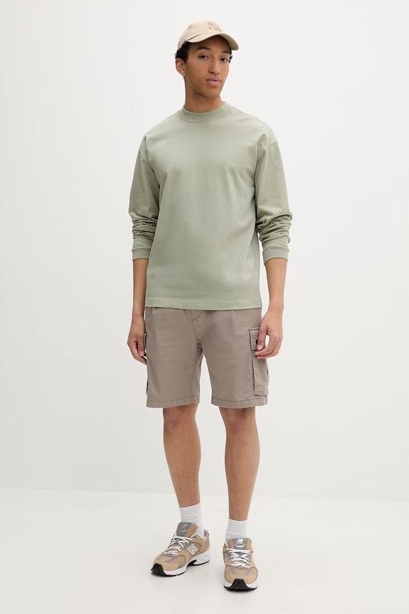 HUGO longsleeve męski bawełniany Daposo 50511029 zielony SS26