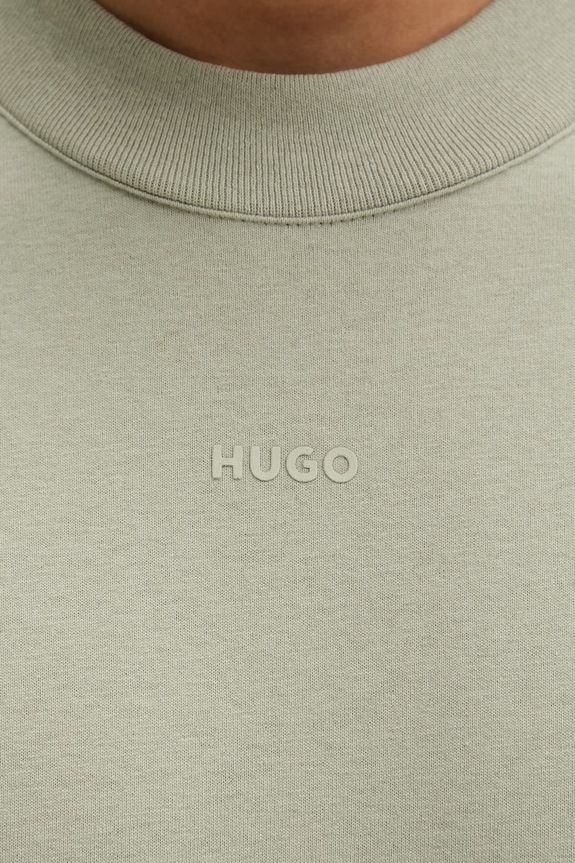 HUGO longsleeve męski bawełniany Daposo 50511029 zielony