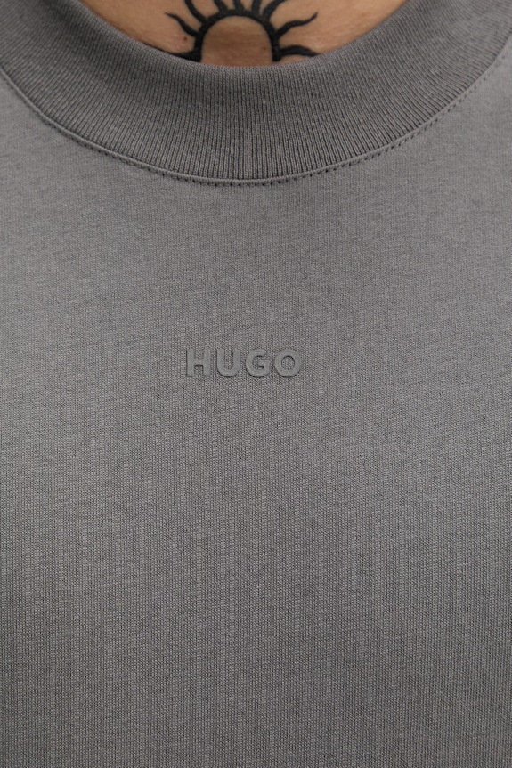 HUGO longsleeve bărbătesc din bumbac Daposo 50511029 gri